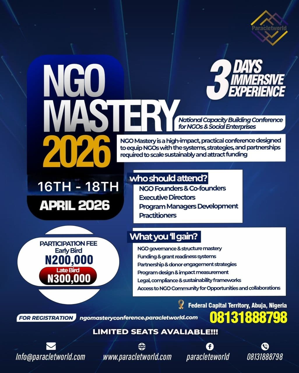 poster of the ngo mastery training